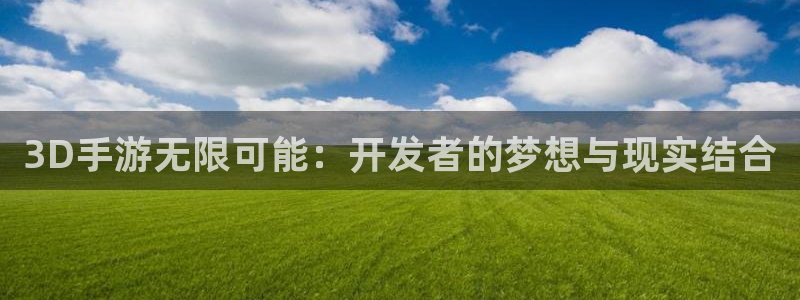 28大神官方下载苹果：3D手游无限可能：开发者的梦想与现实结